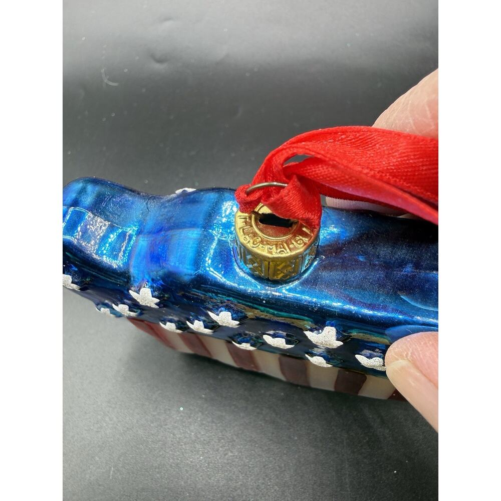 Old World USA Ornament Blown Glass Star American Flag 4th Patriotic -LO17 - Picture 8 of 11